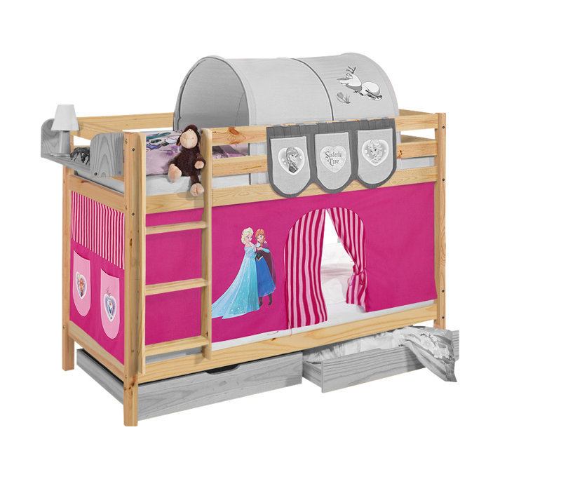 Frozen Disney's Frozen European Single Bunk Bed with Bottom Bunk